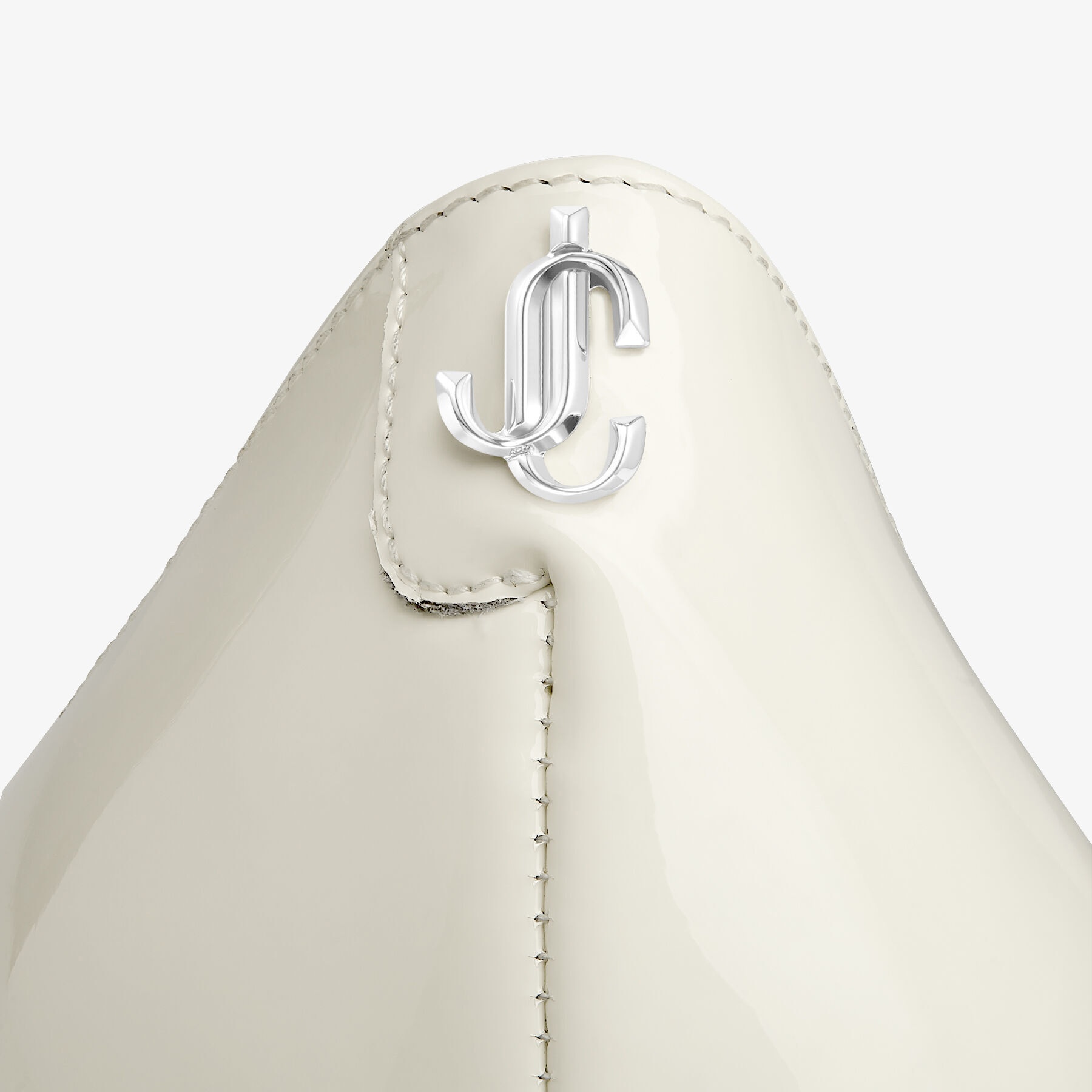 JIMMY CHOO Love 85 Latte Patent Leather Pumps with JC Emblem