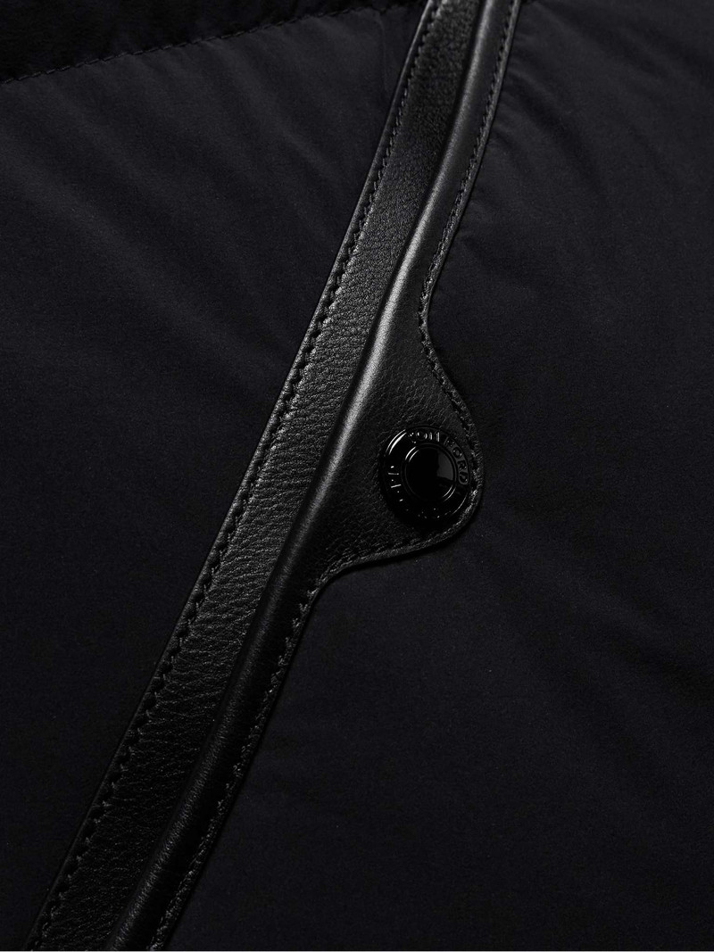 Leather-Trimmed Quilted Shell Gilet 3