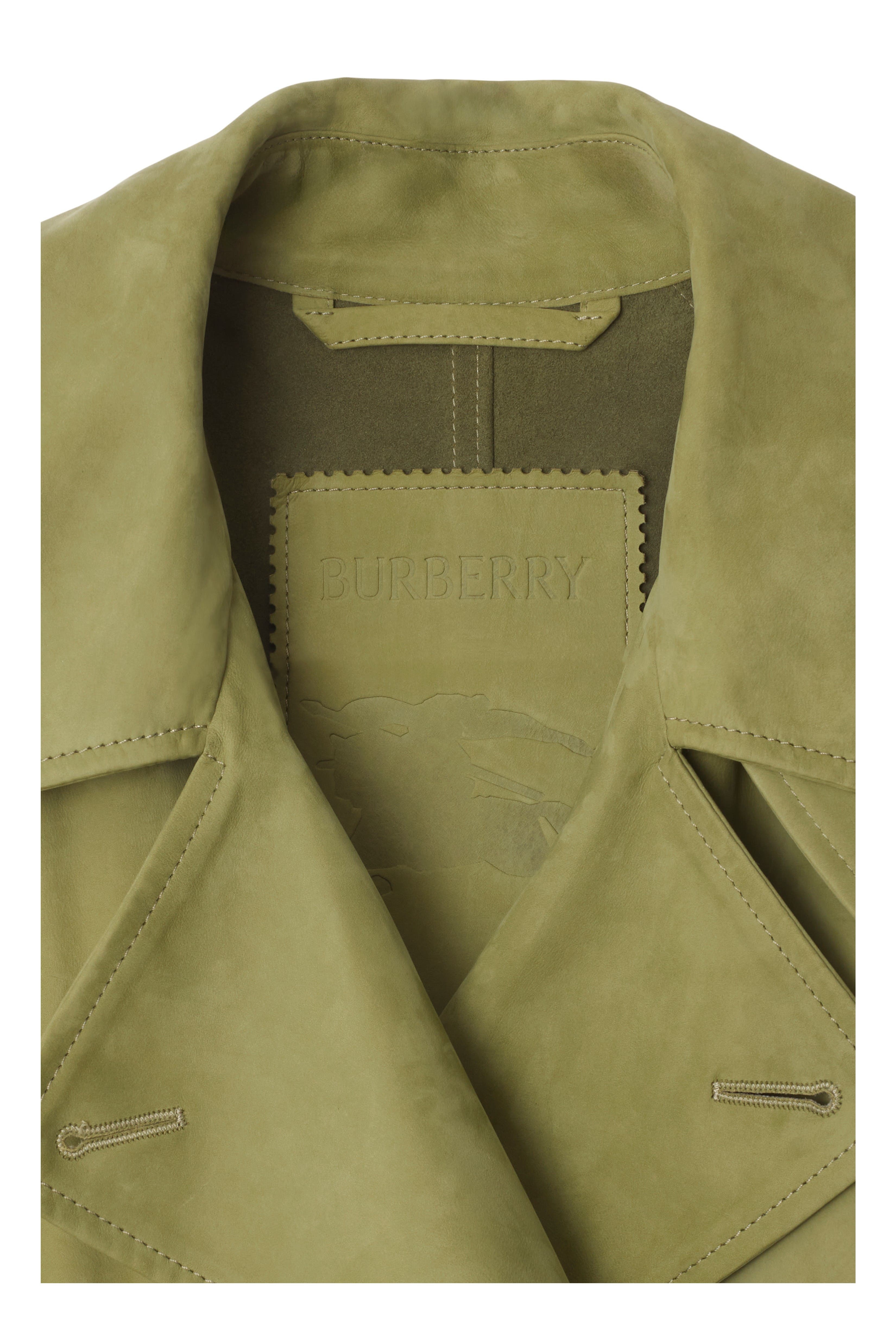burberry Long Nubuck Castleford Trench Coat in Wreath at Nordstrom - 6