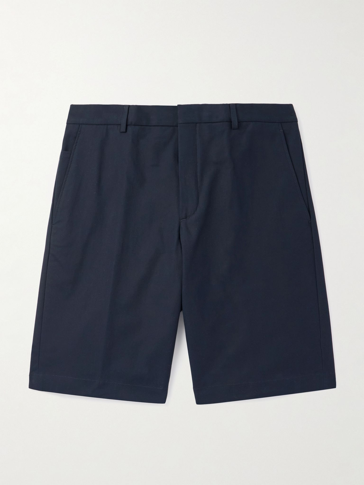 Jarno Straight-Leg Stretch-Cotton Bermuda Shorts Navy - 1
