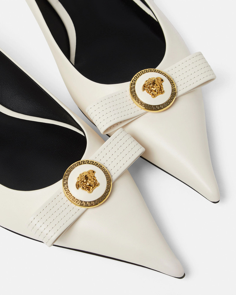 Gianni Ribbon Leather Ballerinas 4