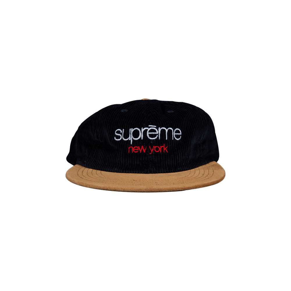 Supreme Supreme Classic Logo Corduroy 6 Panel 'Navy' | REVERSIBLE