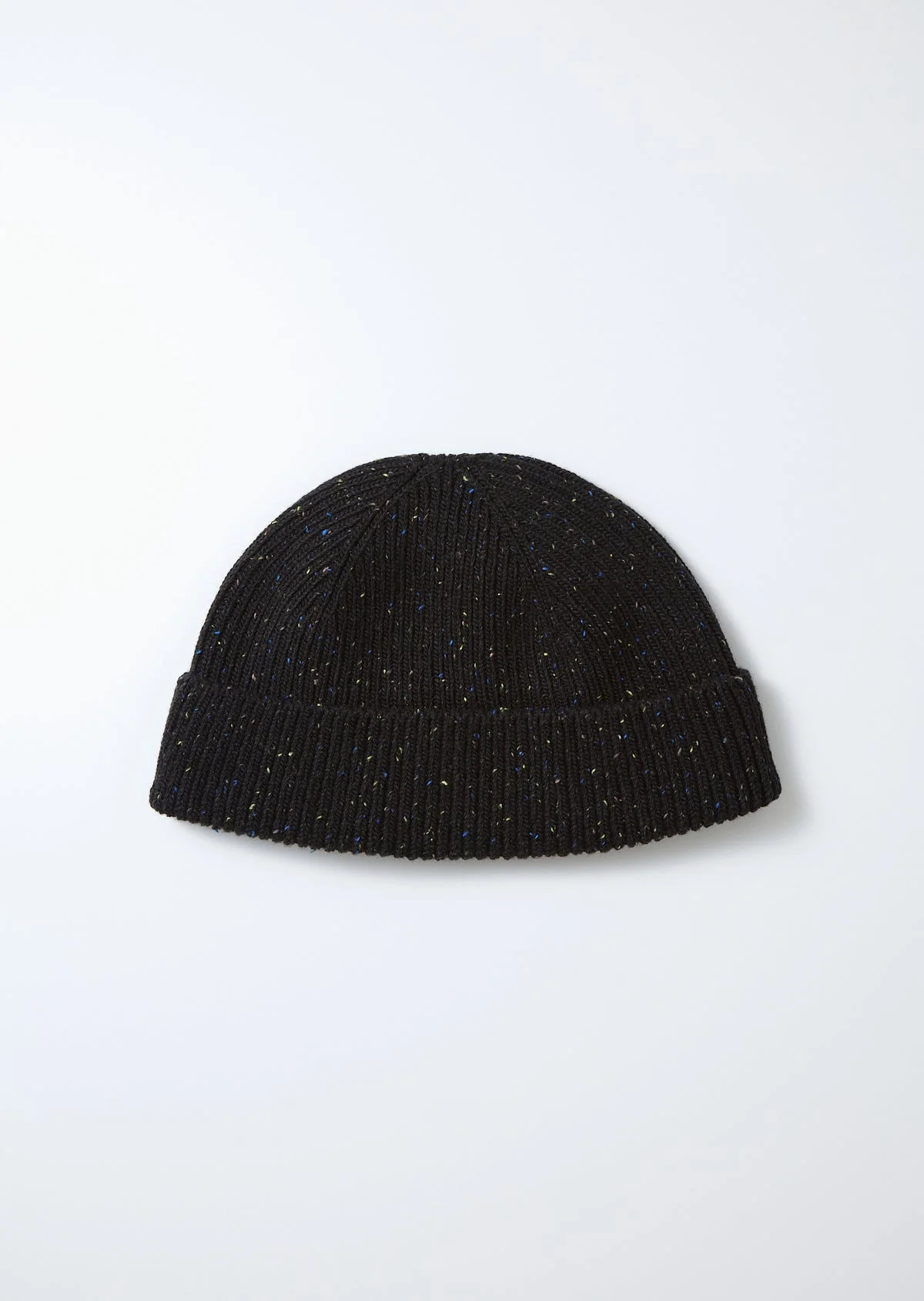 ROTOTO - NEP WOOL SEAMLESS BEANIE - BLACK - 1