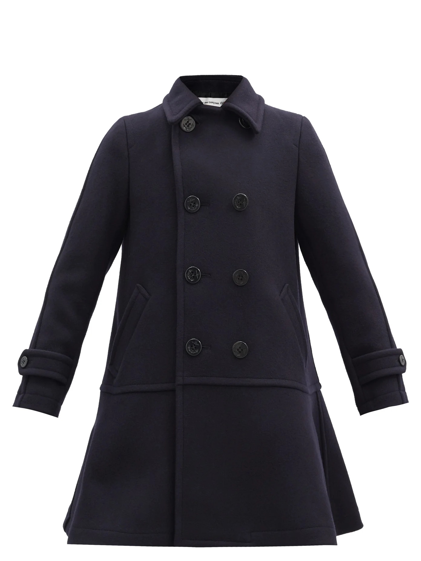 Flared wool-blend peacoat - 1