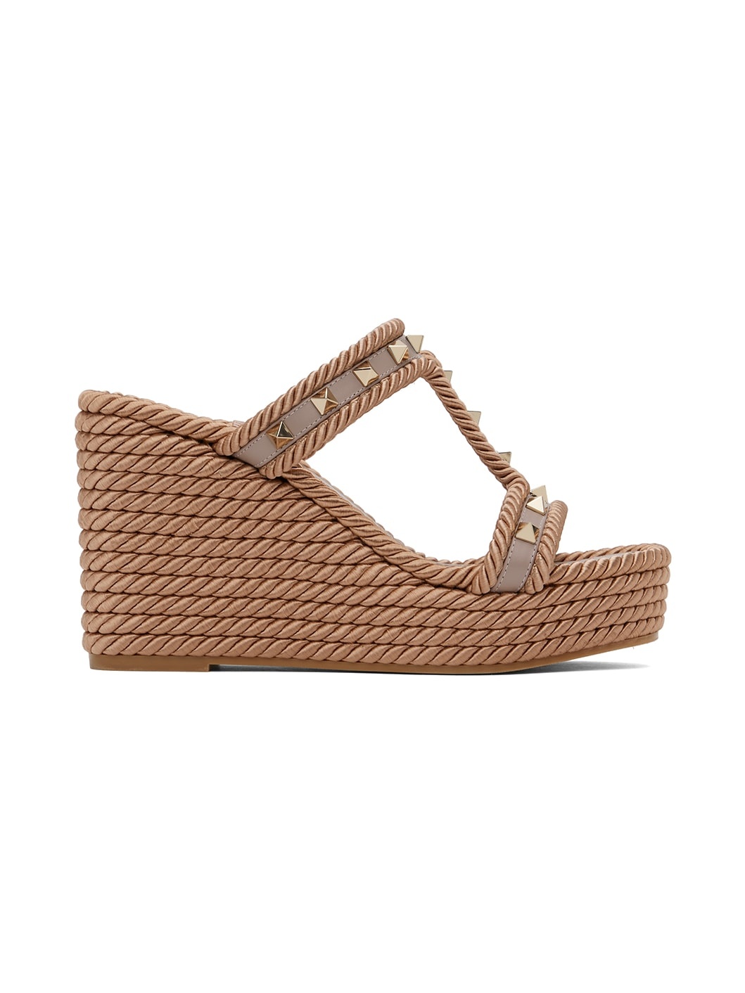 Pink Rockstud Heeled Sandals - 1