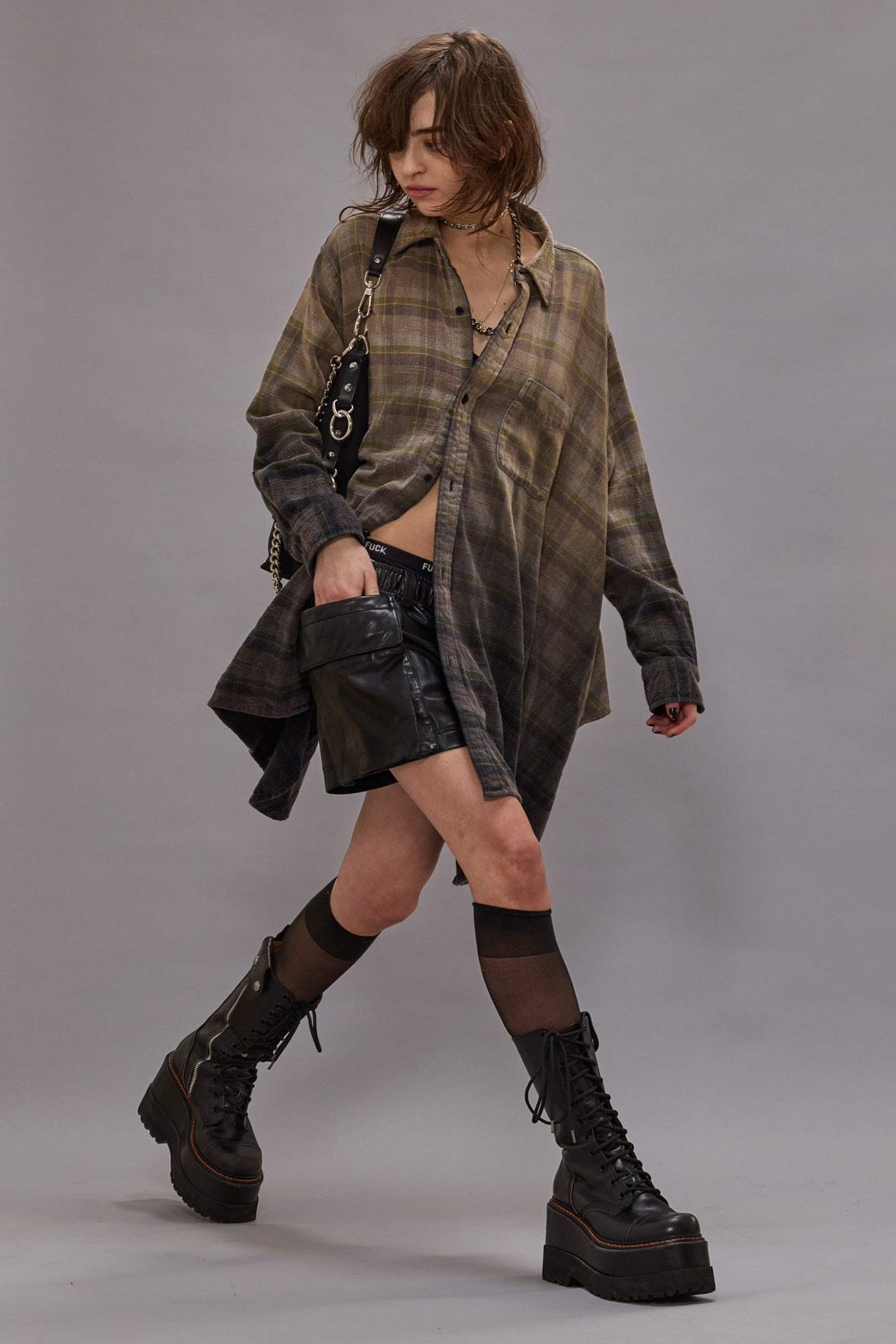 DRAPED FRONT SHIRT - 2