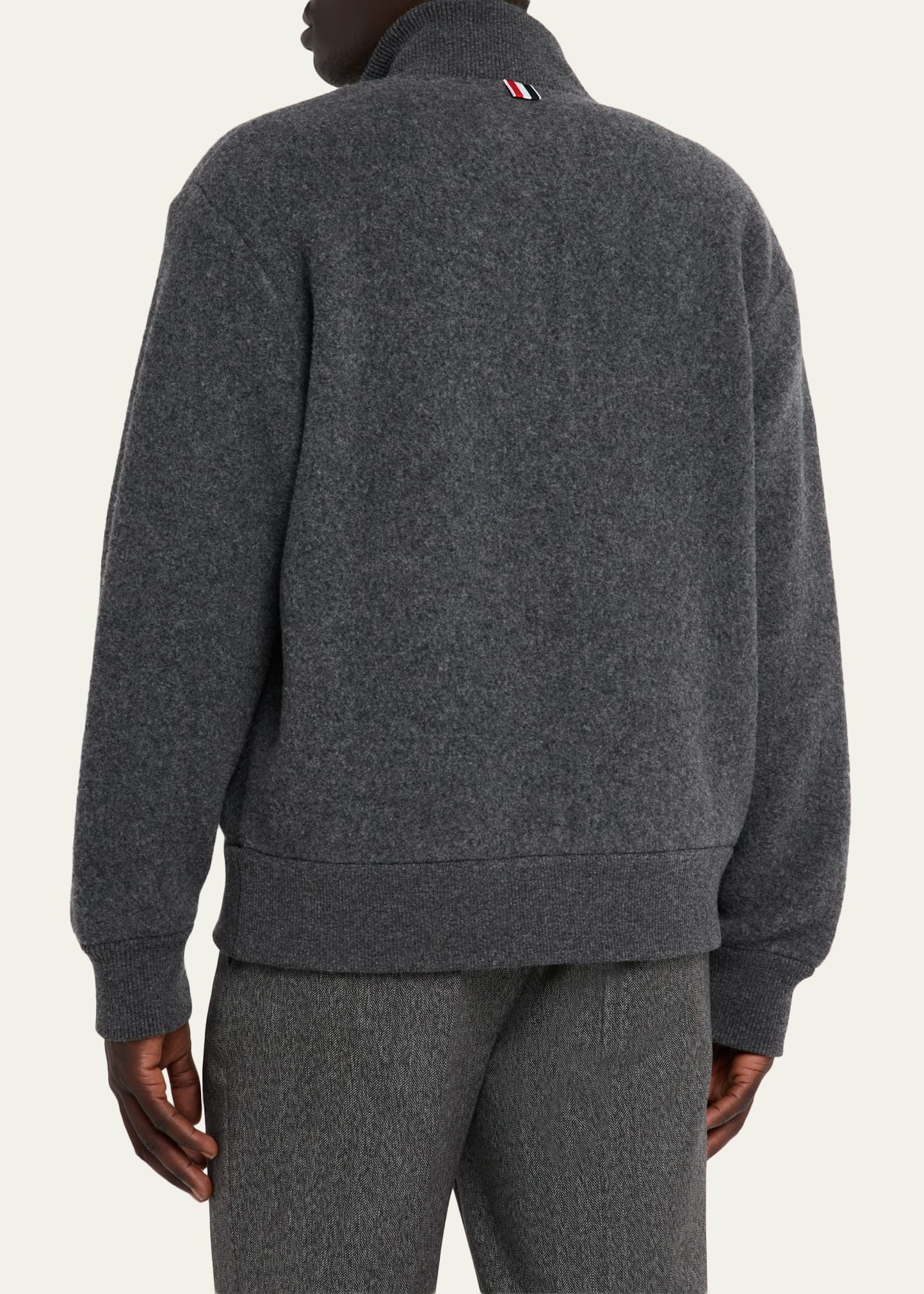Men's Wool Fleece Full-Zip Bomber Jacket - 3