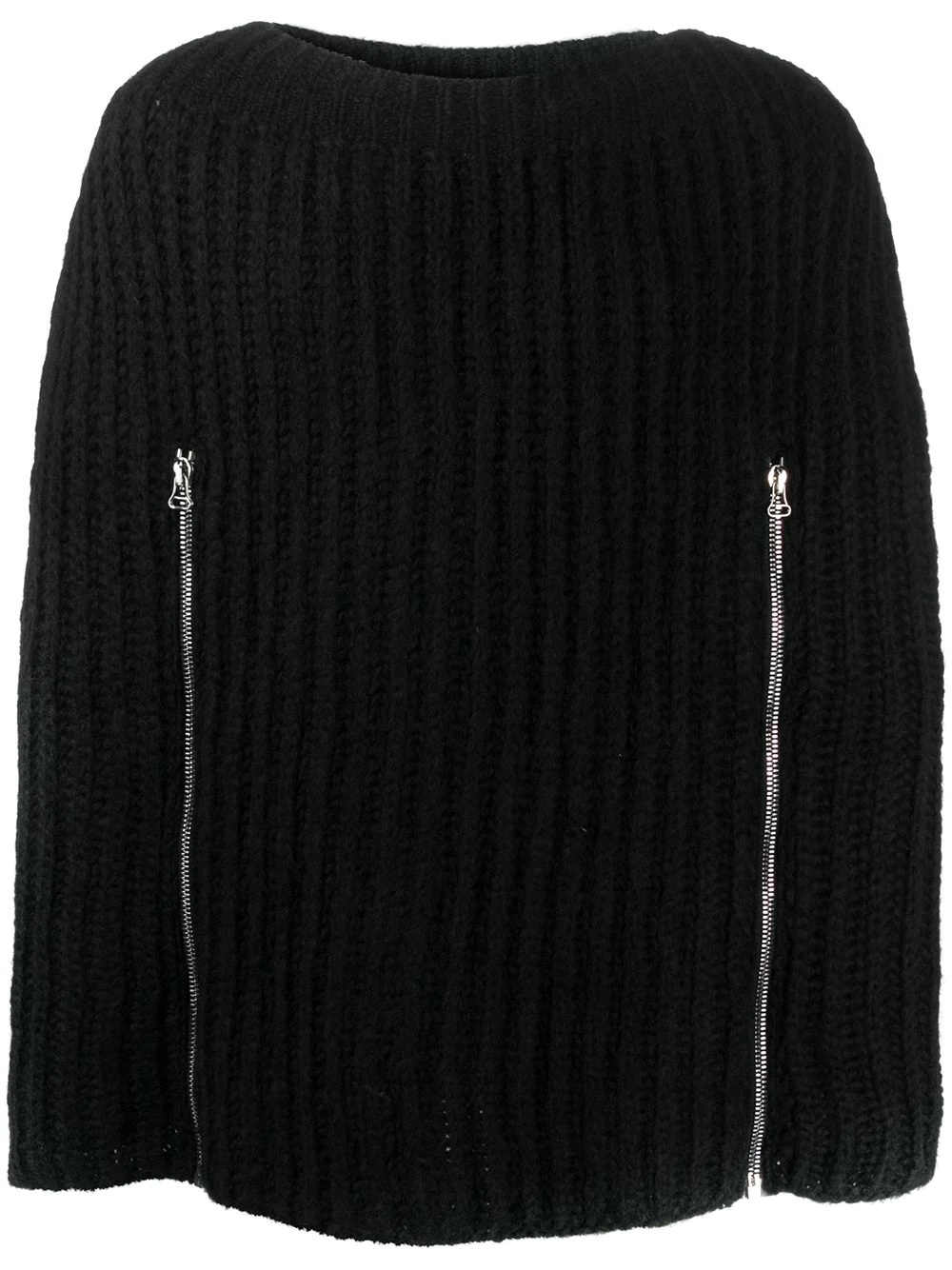 zip detail knitted jumper - 1