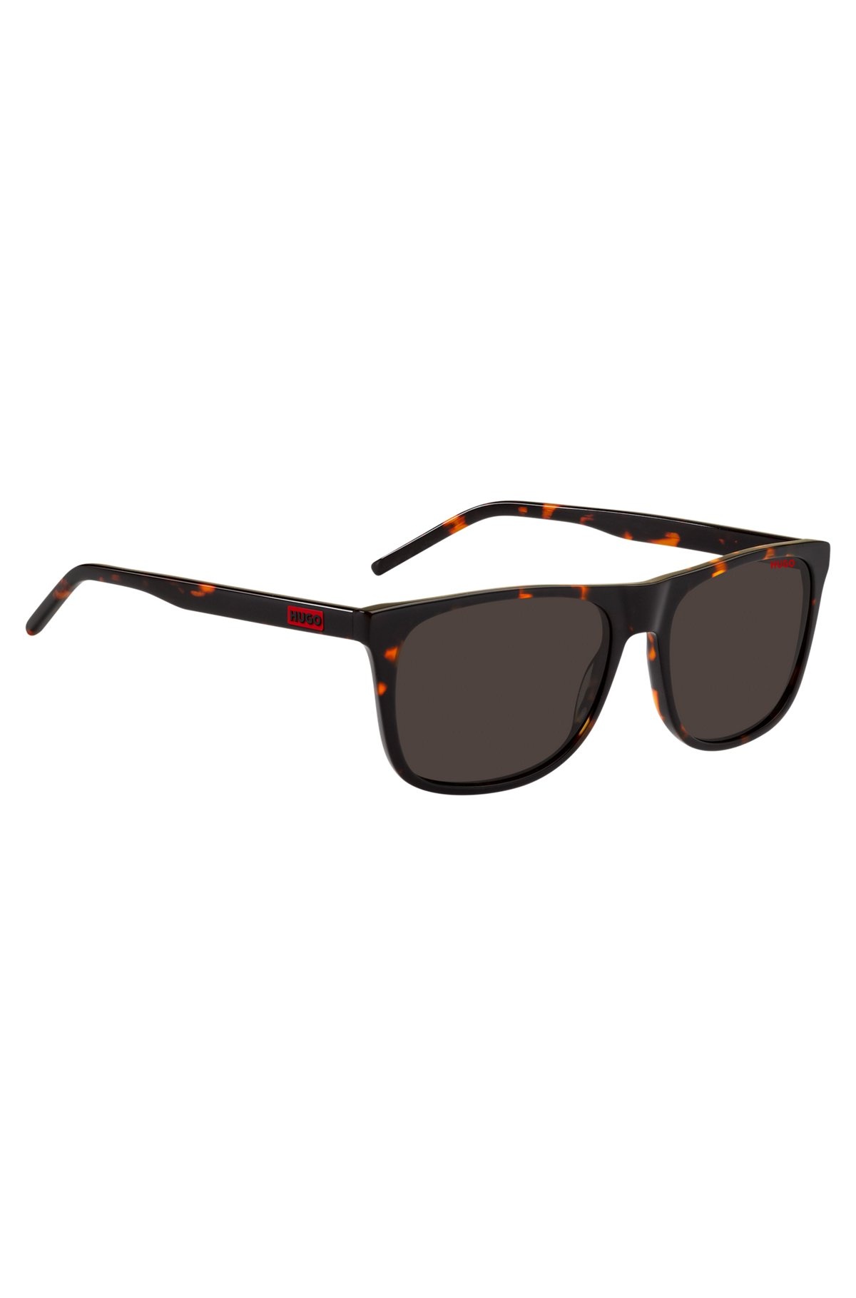 HAVANA-ACETATE SUNGLASSES WITH RUBBER LOGO - 4