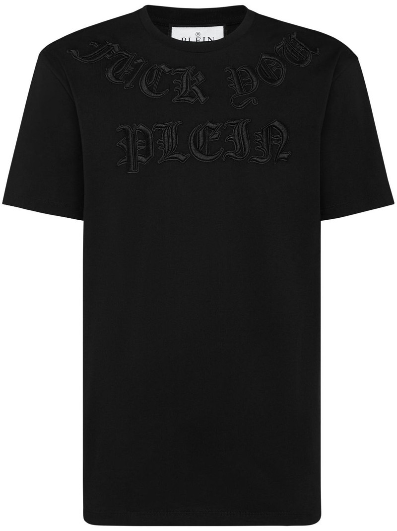 Gothic logo-patch T-shirt 1
