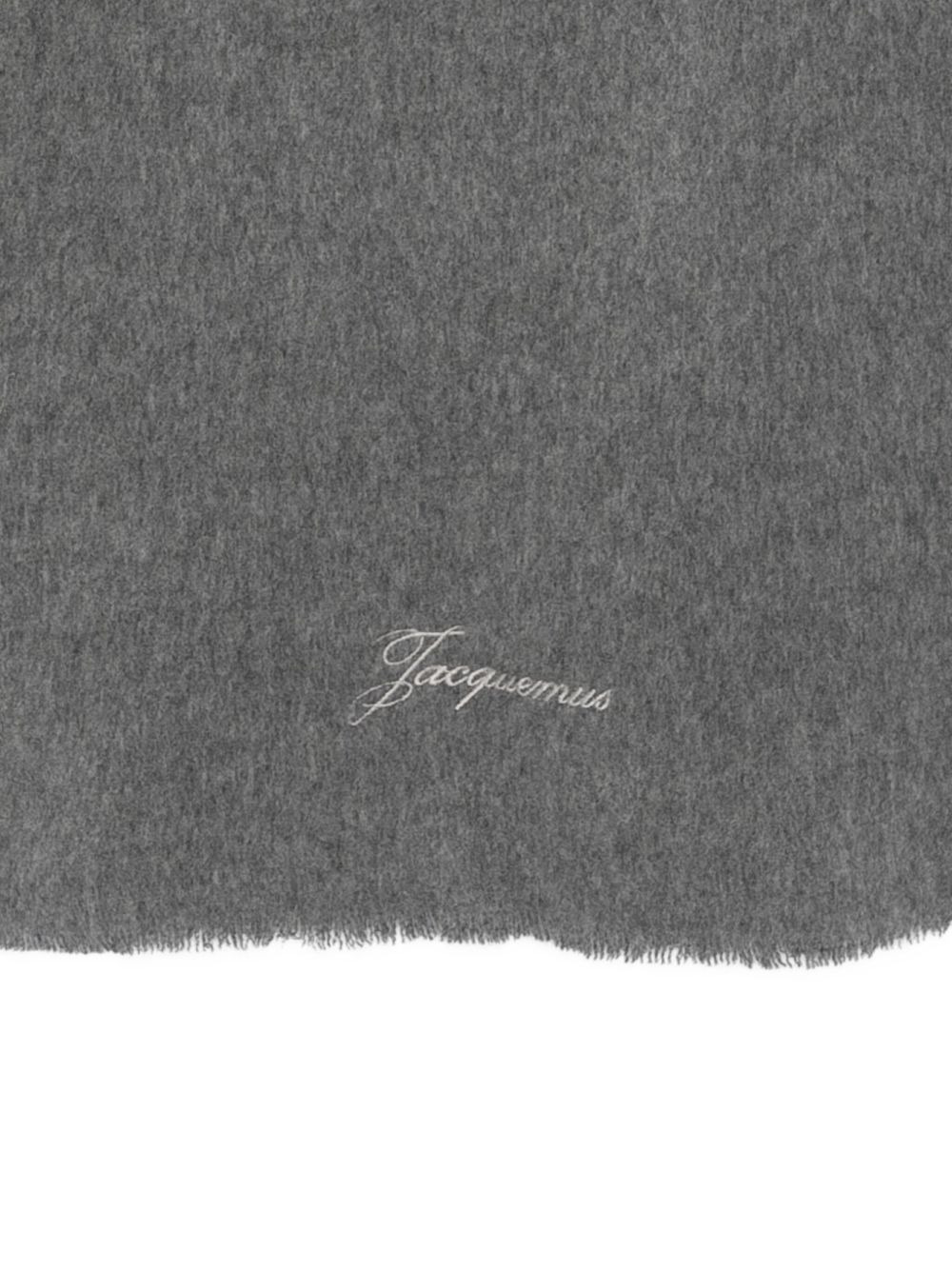 embroidered-logo scarf - 2