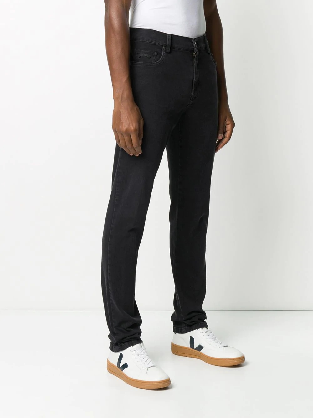 mid-rise straight leg jeans - 3