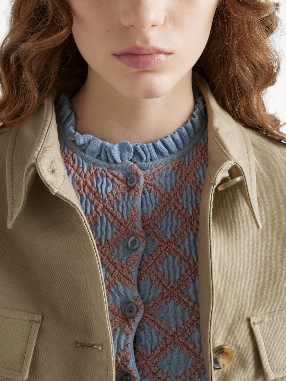 patterned-jacquard cardigan - 4