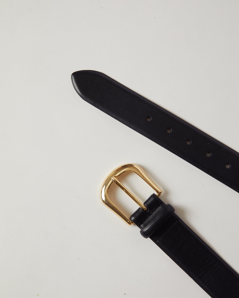 CAMI NYC B-LOW THE BELT KENNEDY LEATHER BELT BLACK GOLD outlook