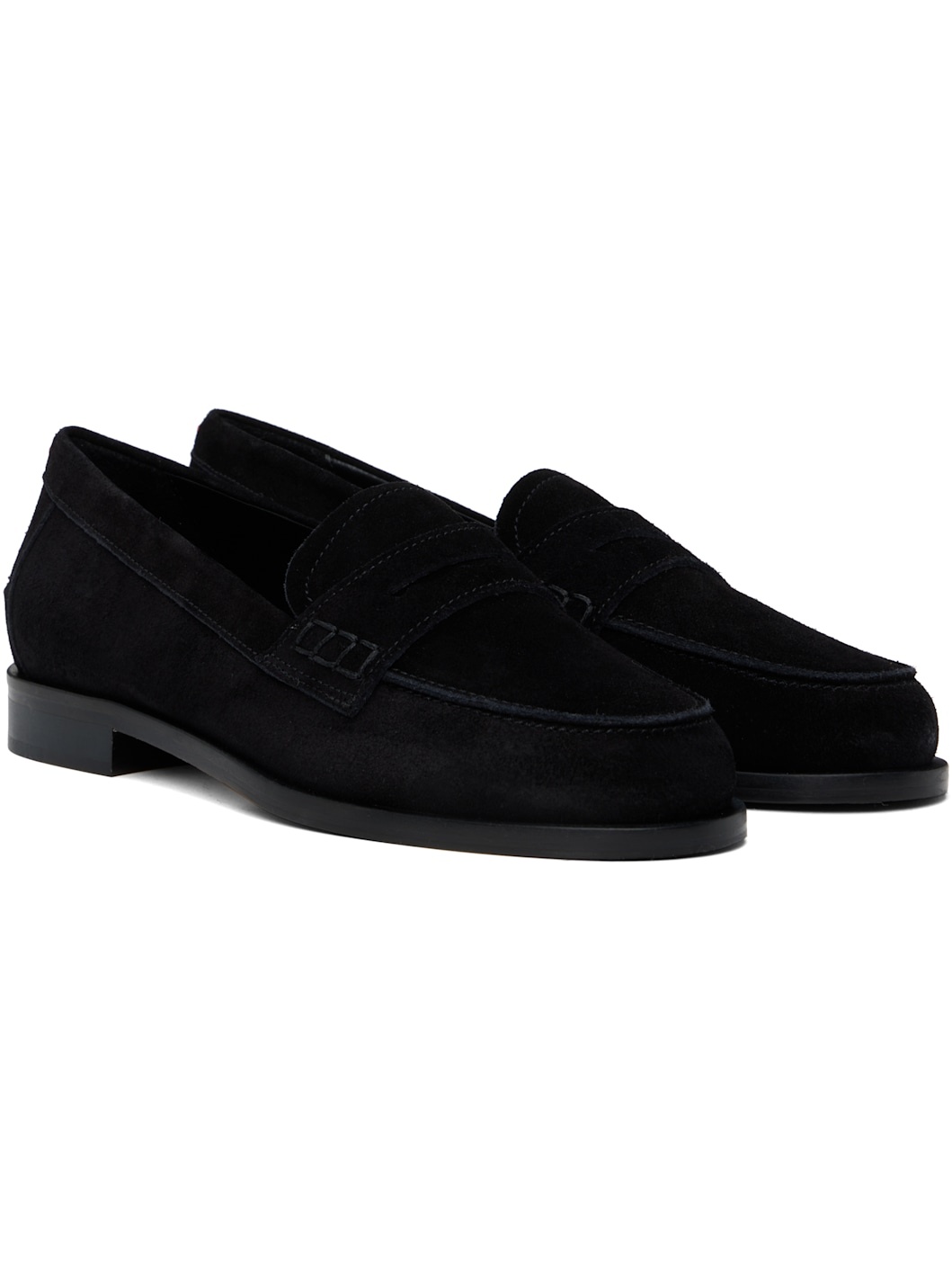 Black Oscar Suede Loafers - 4