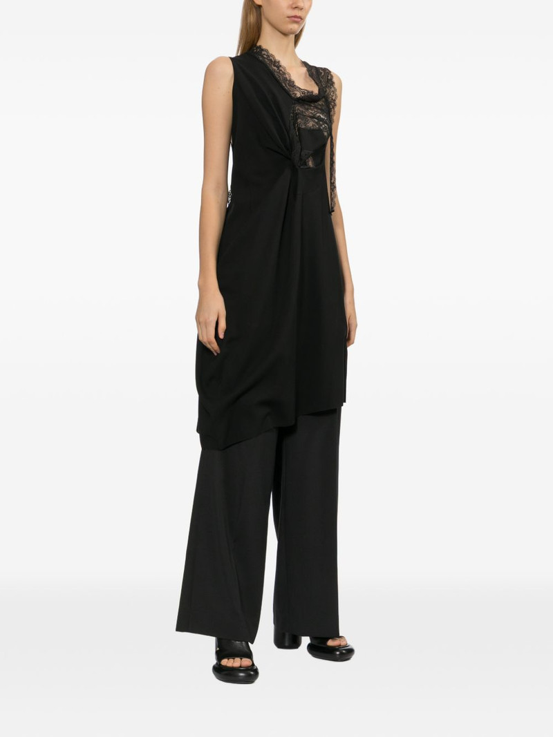 Junya Watanabe asymmetric draped gathered midi dress outlook