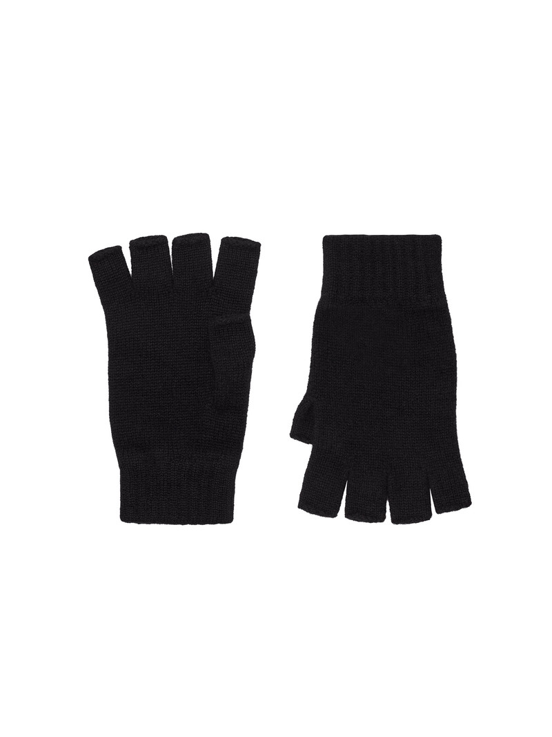 PANGAIA Cashmere Fingerless Gloves - Black outlook