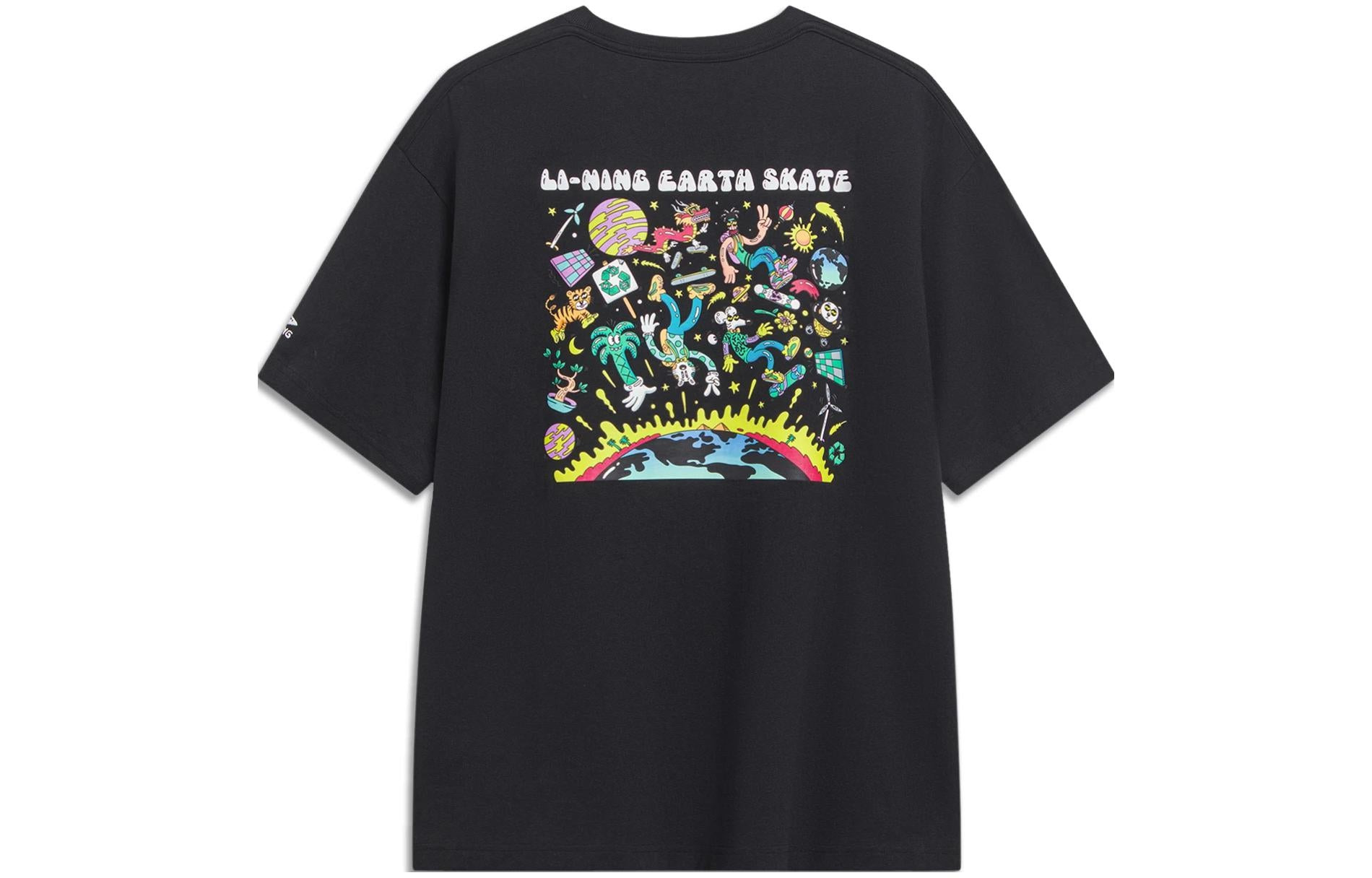 Li-Ning x Steven Harrington Cartoon Graphic T-shirt 'Black' AHST077-3 - 2