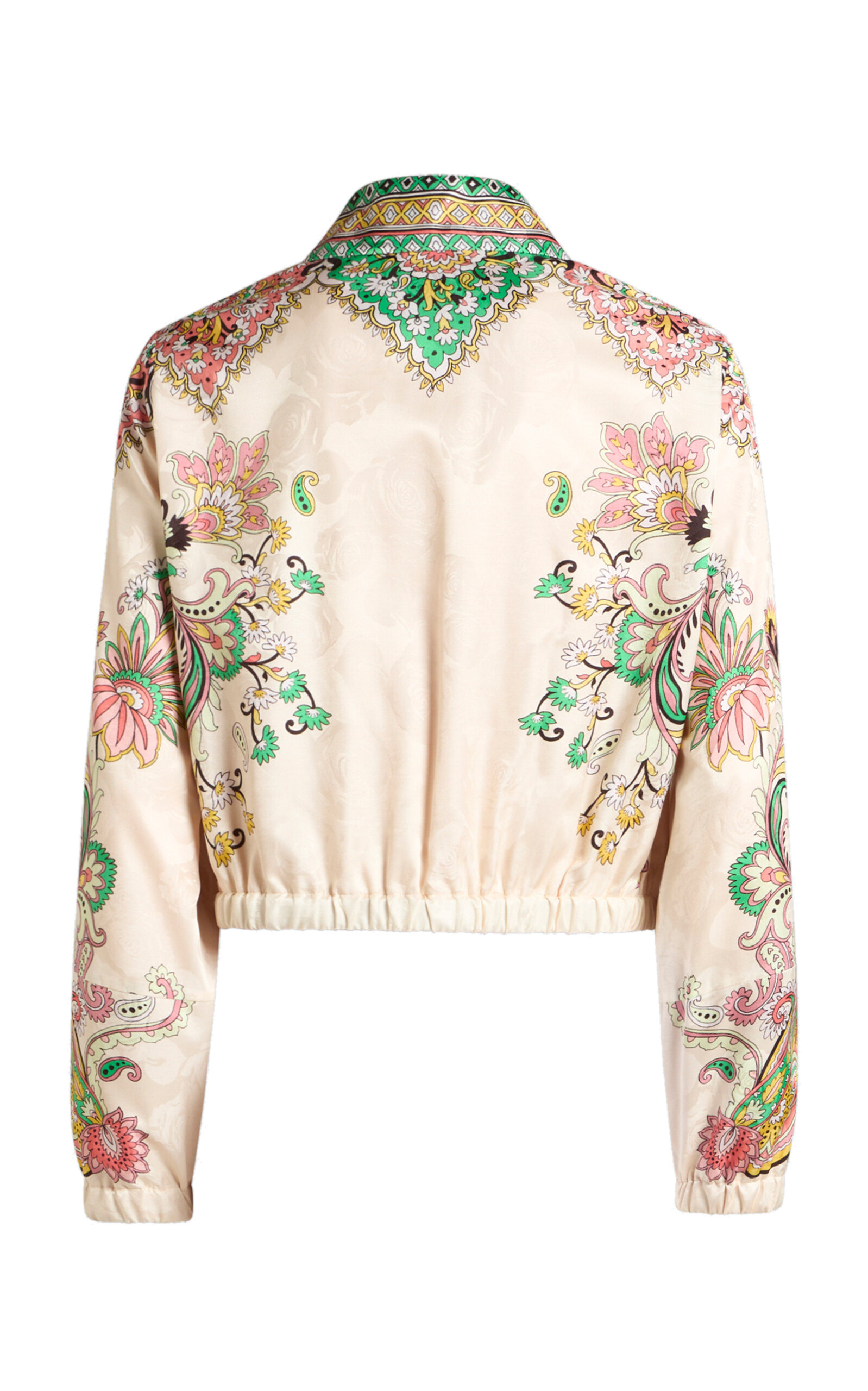 Printed Silk-Blend Bomber Jacket multi - 5