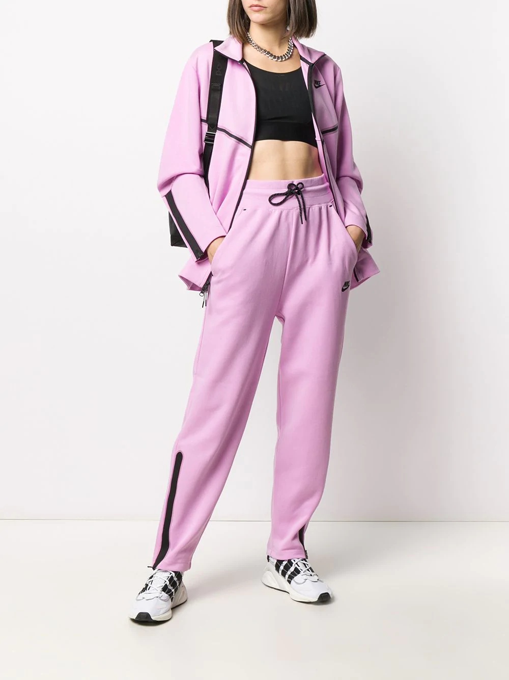 contrasting panel detail track pants - 2