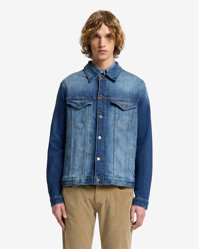 7 For All Mankind Multicount Perfect Trucker Jacket In Countless outlook