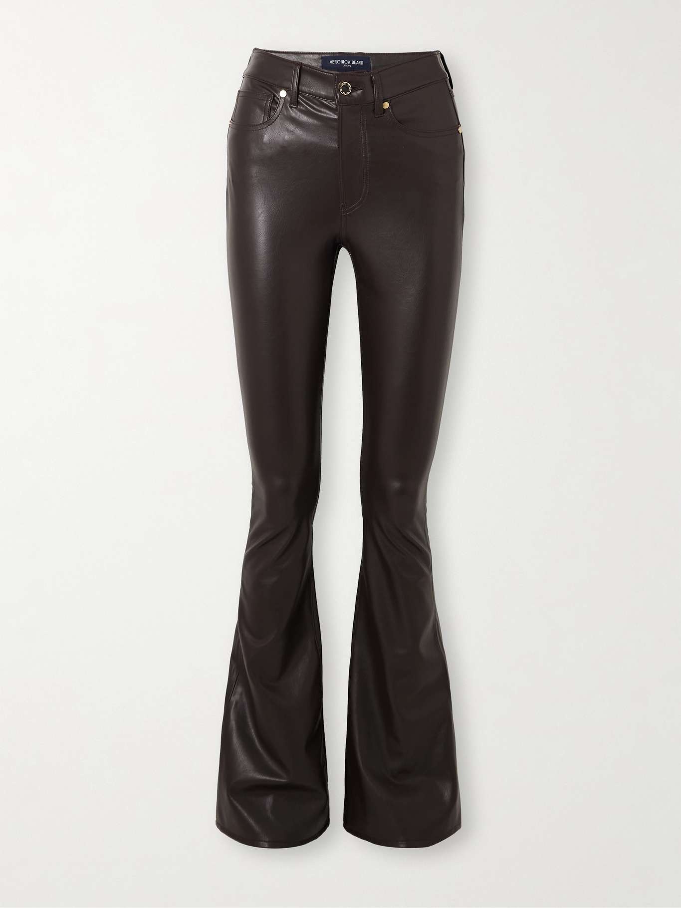 Beverley faux stretch-leather flared pants - 1