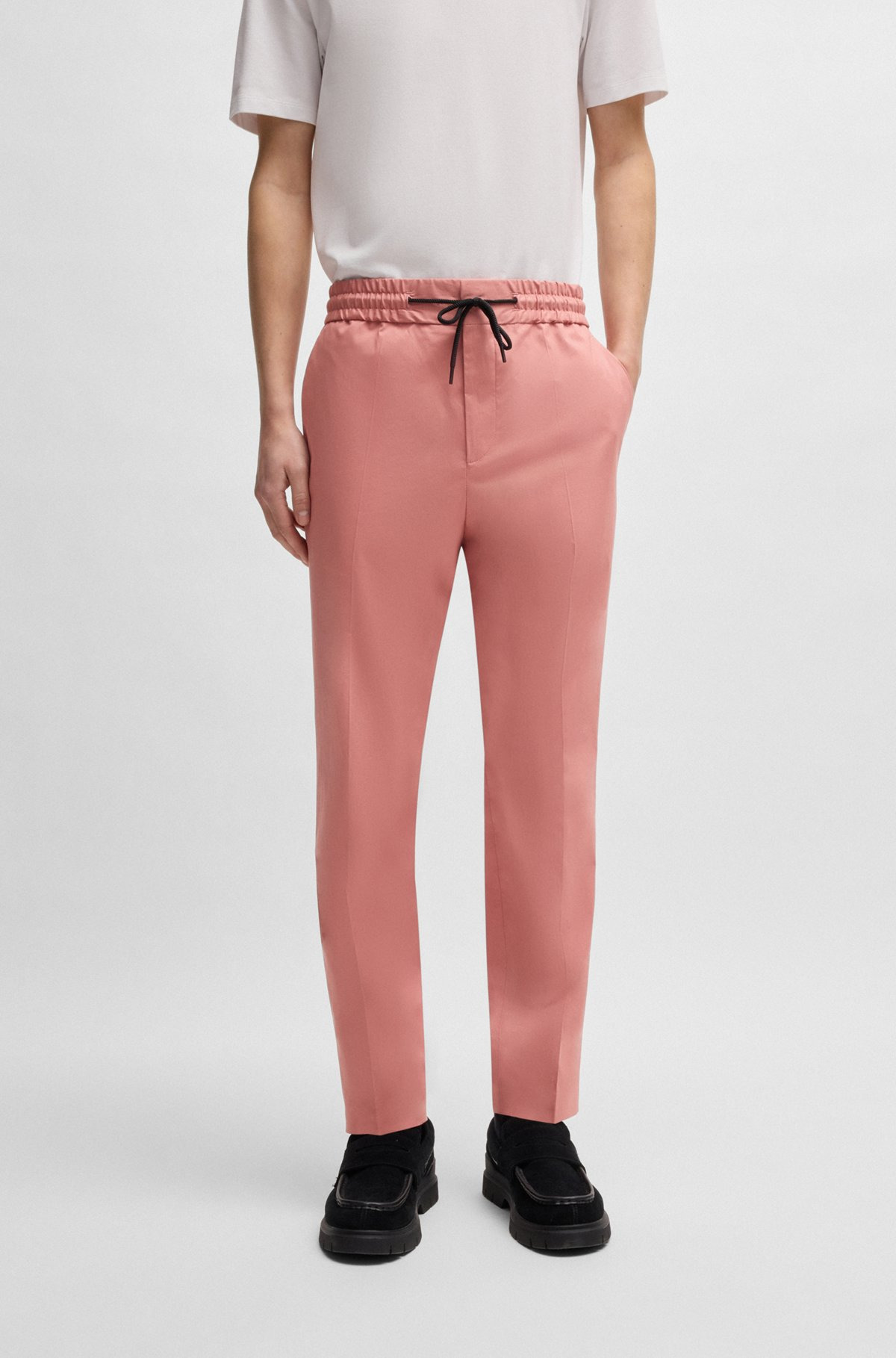 EXTRA-SLIM-FIT TROUSERS IN PAPER-TOUCH STRETCH COTTON - 2
