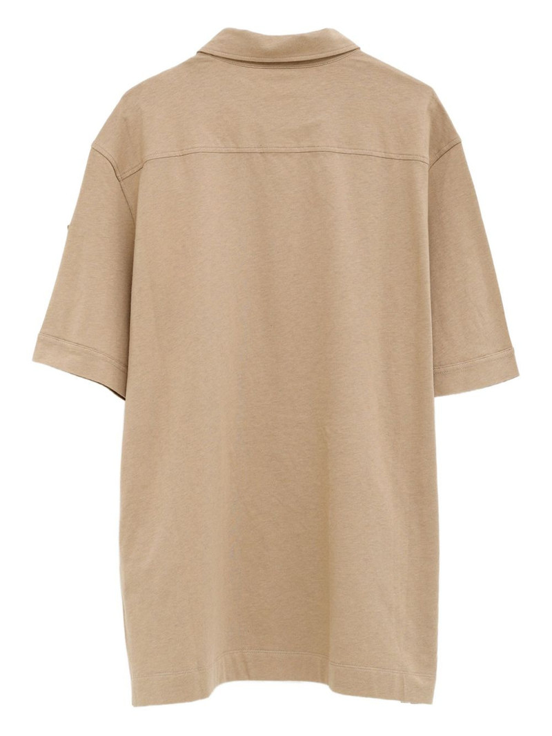 Moncler logo-patch button polo shirt outlook