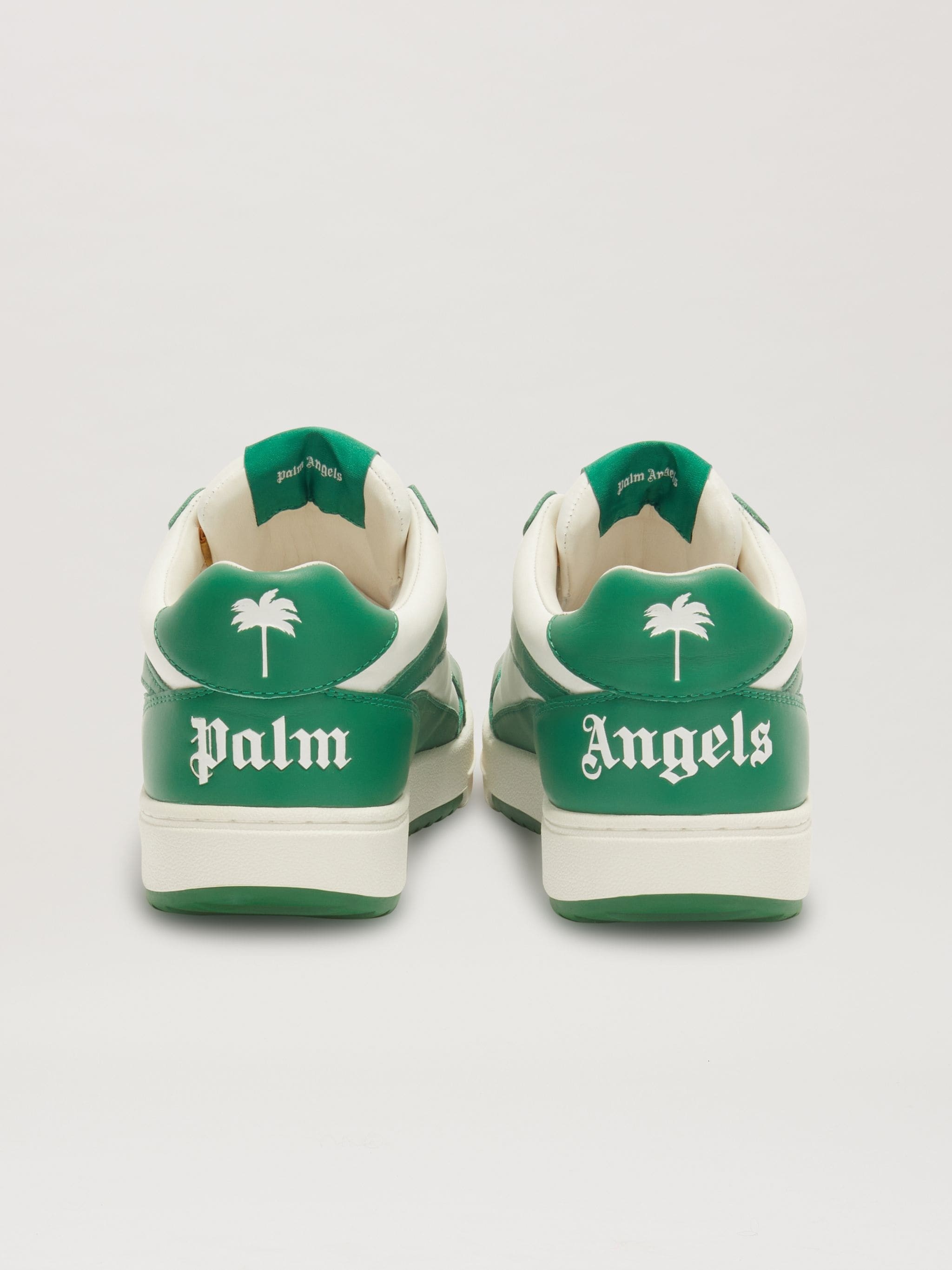 【Palm Angels】スニーカー - 緑 Palm Angels Palm University Vintage Sneaker White Green