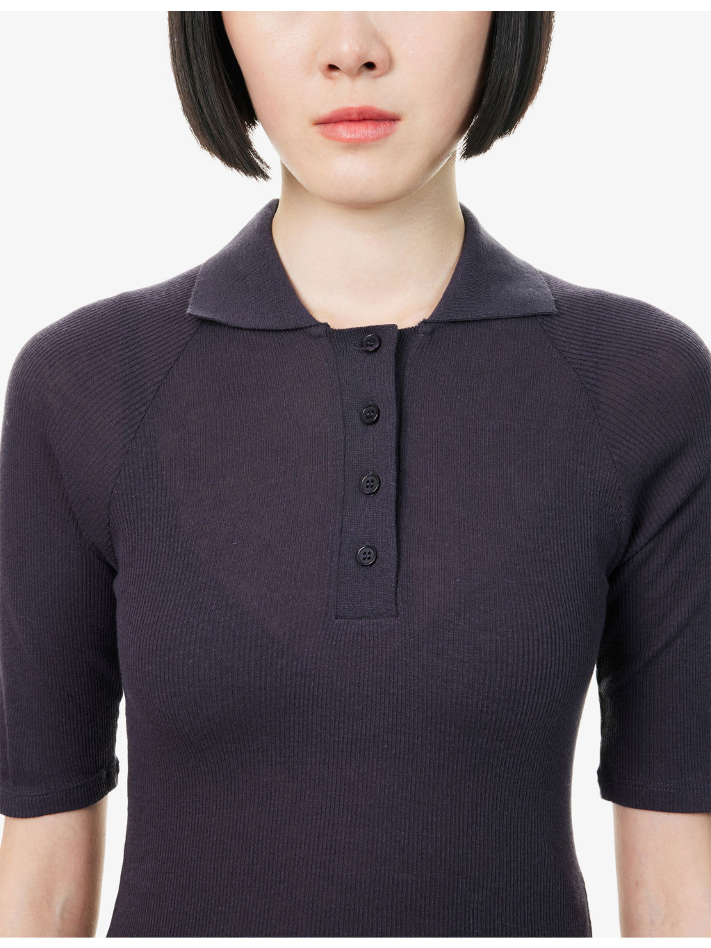 Sasonnet Ribbed Knitted Polo shirt - 5