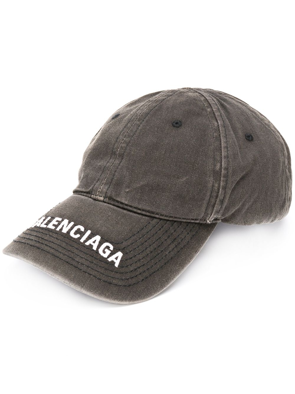 embroidered logo denim cap - 1