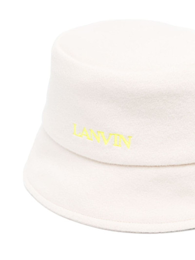 Lanvin logo-embroidered wool bucket hat outlook