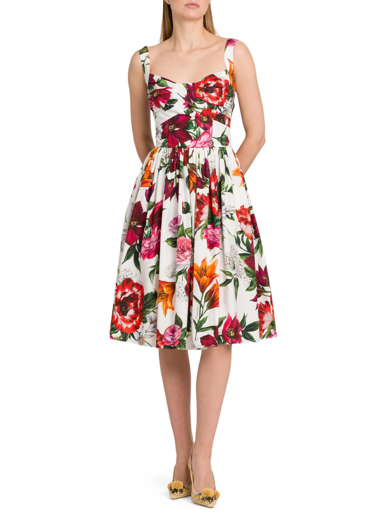 floral-print 미디 드레스 3