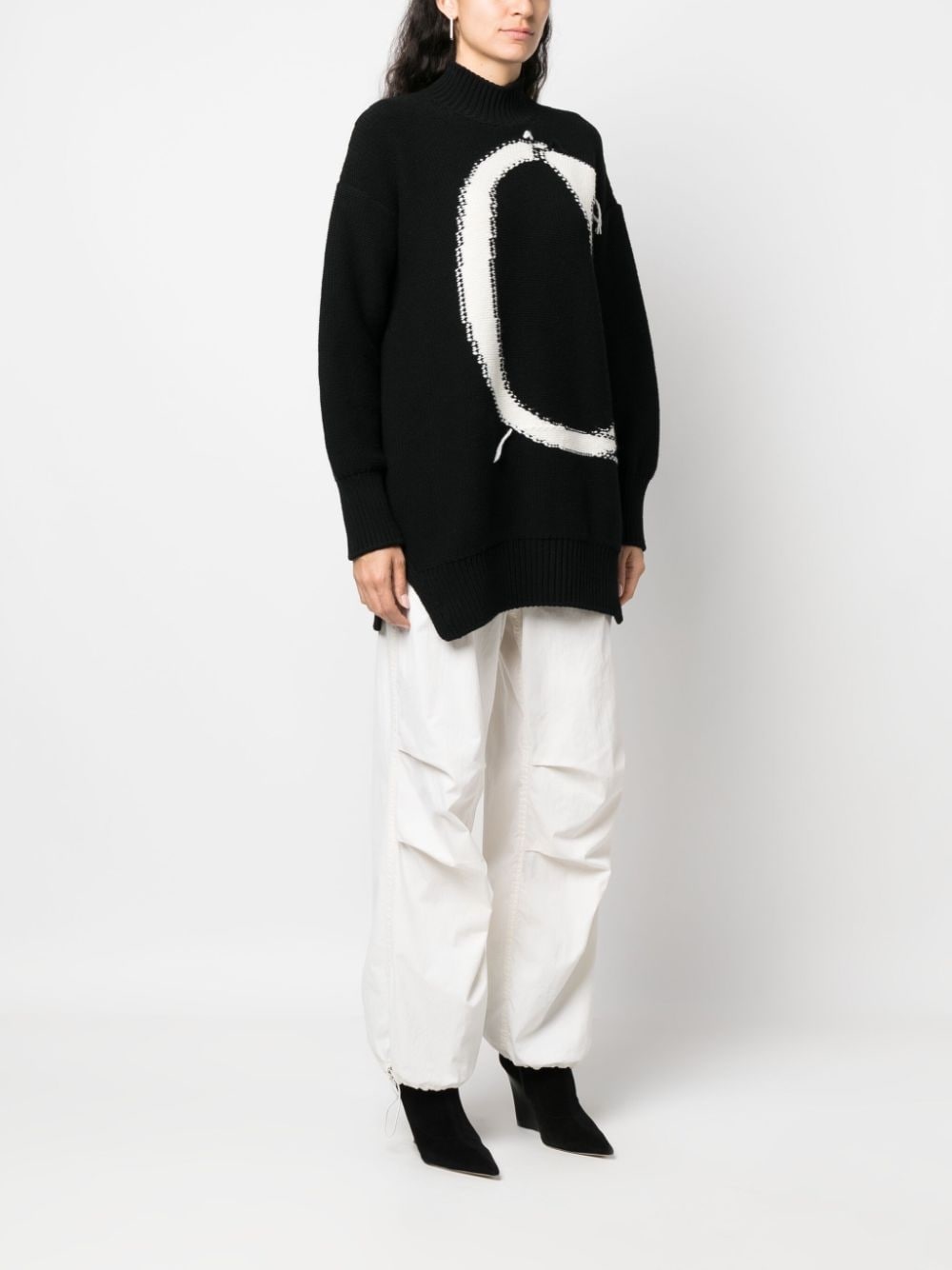 Ow high-neck wool jumper - 3