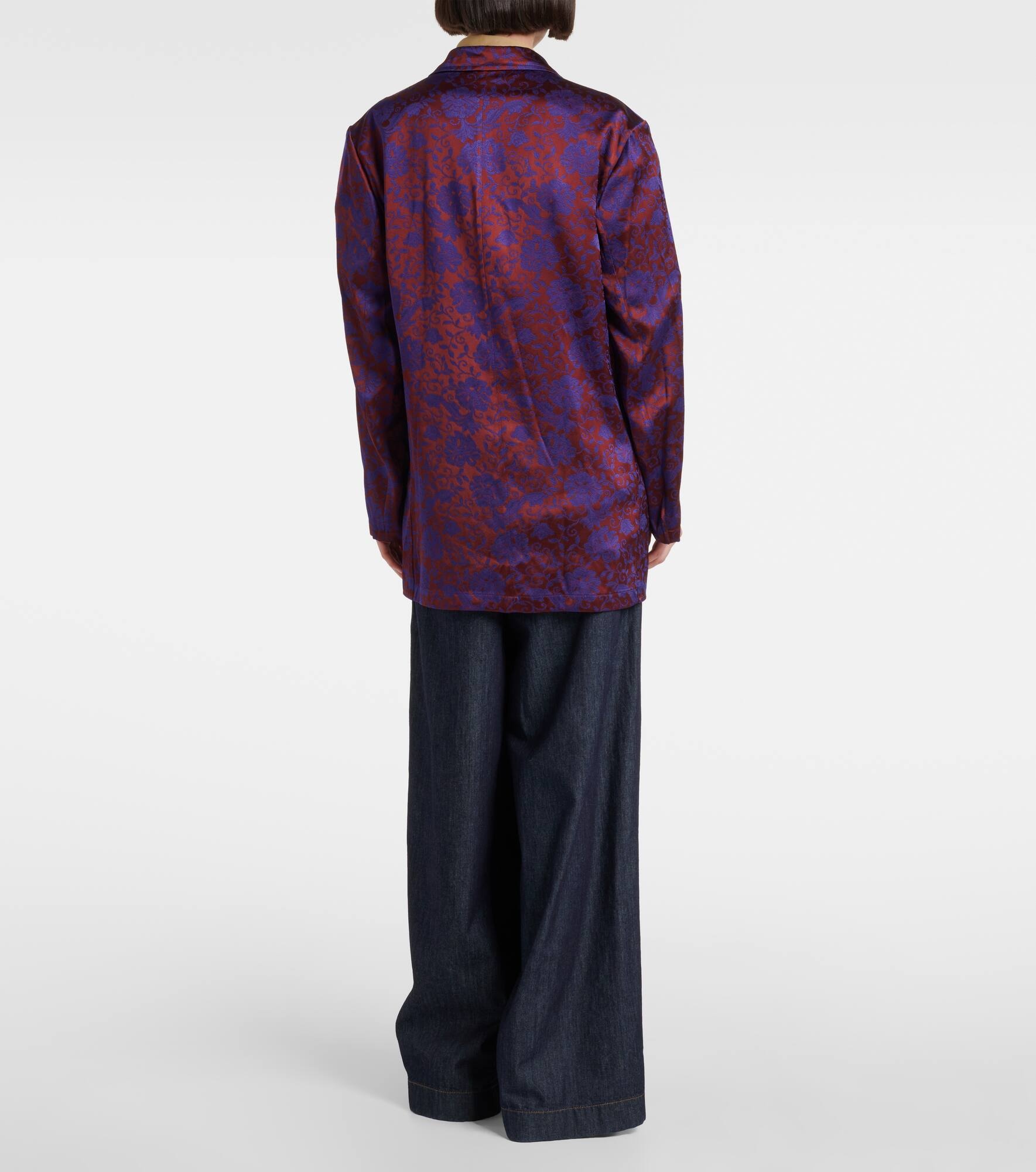 Floral jacquard blazer - 3