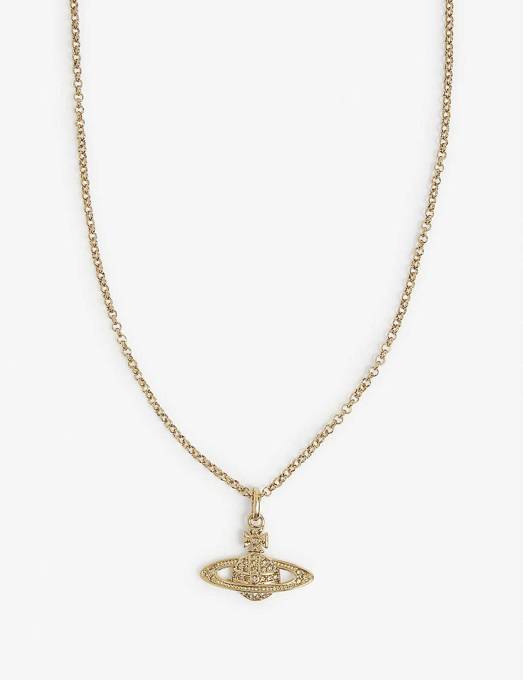 Bas Relief Orb mini gold-tone brass necklace - 2