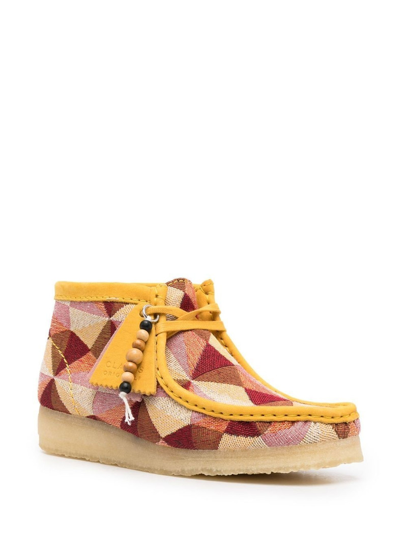 Clarks Originals geometric-jacquard Wallabee boots outlook