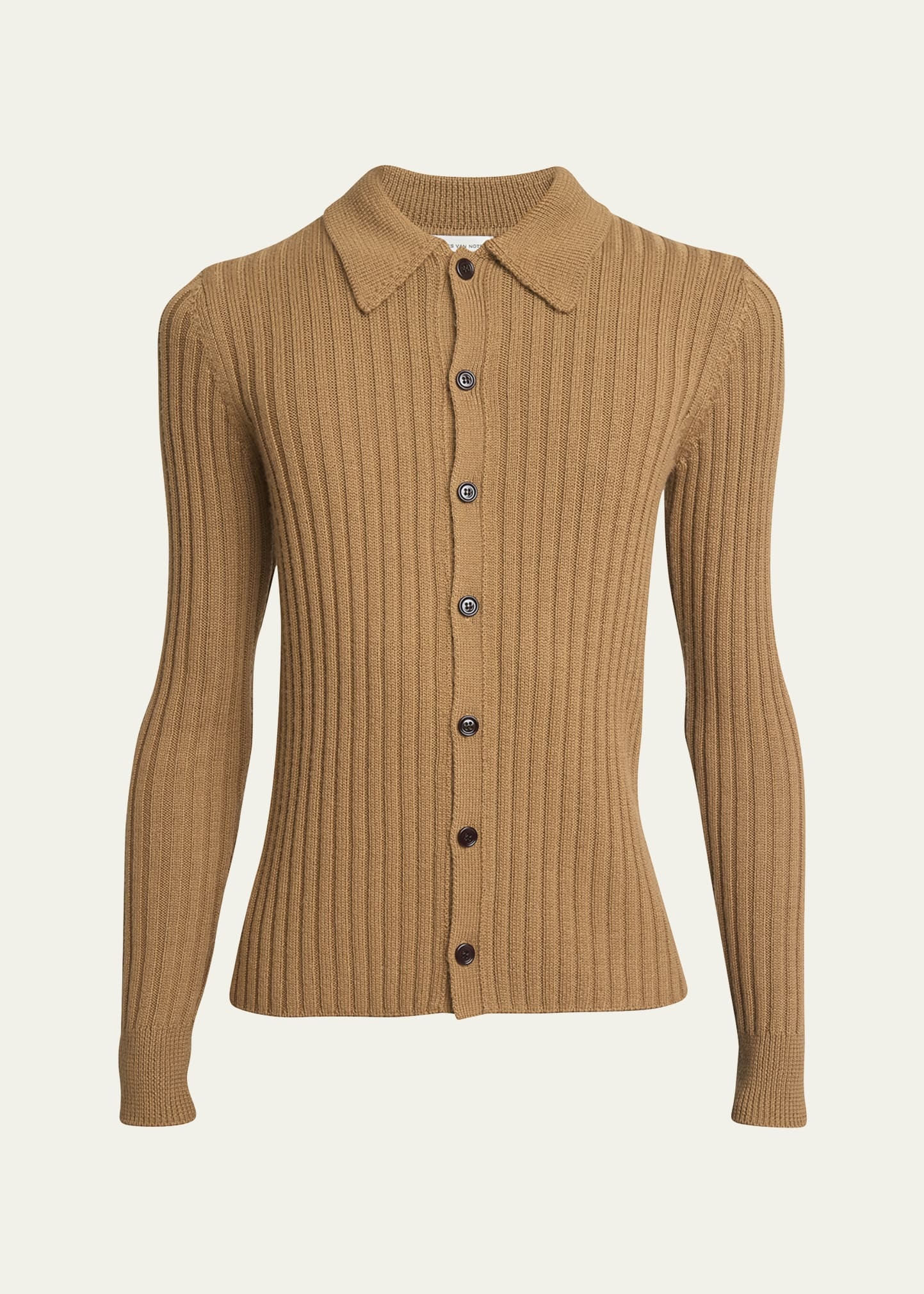 Men's Fitted Wool Cardigan - 1
