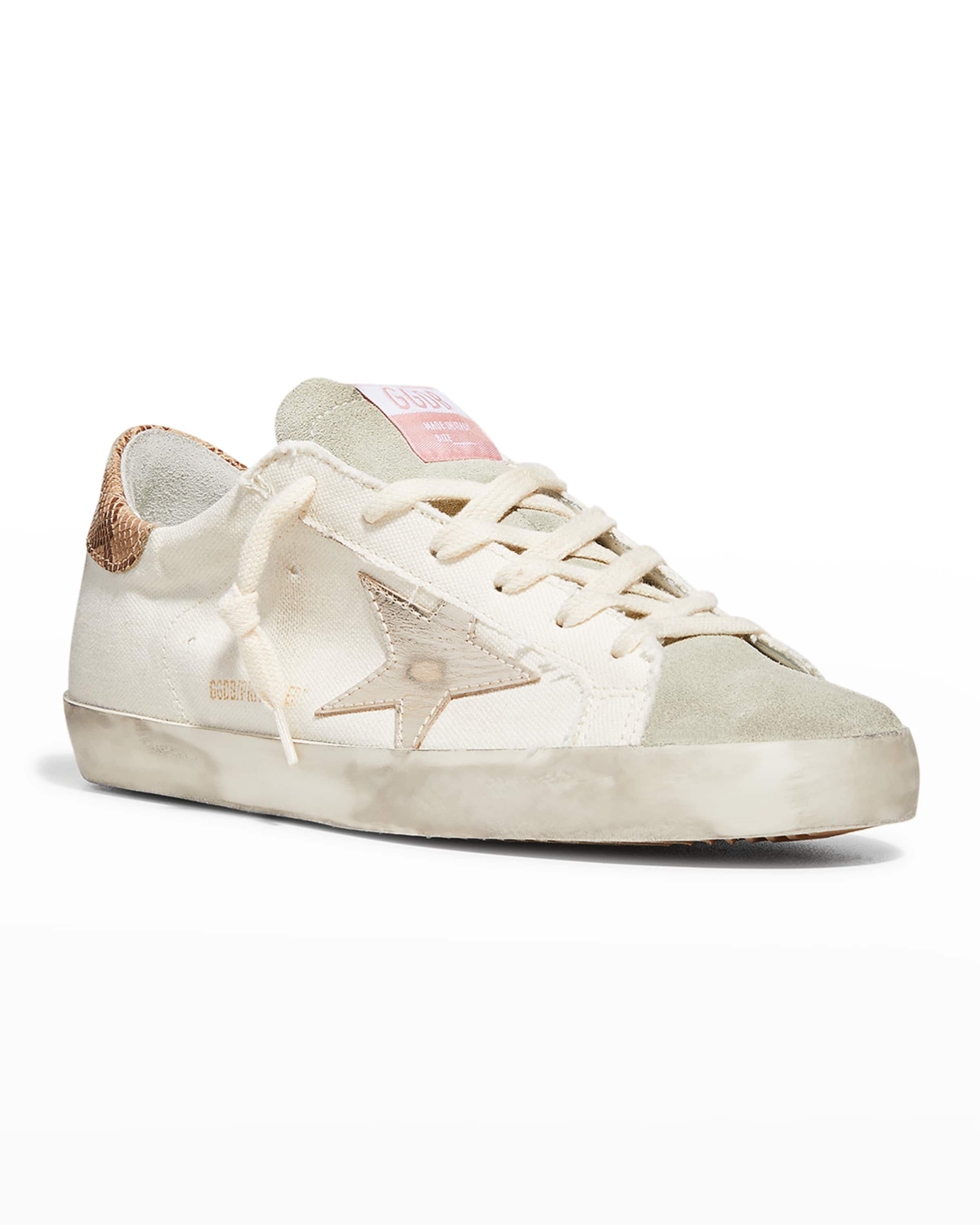 Superstar Canvas Mixed Leather Sneakers - 2