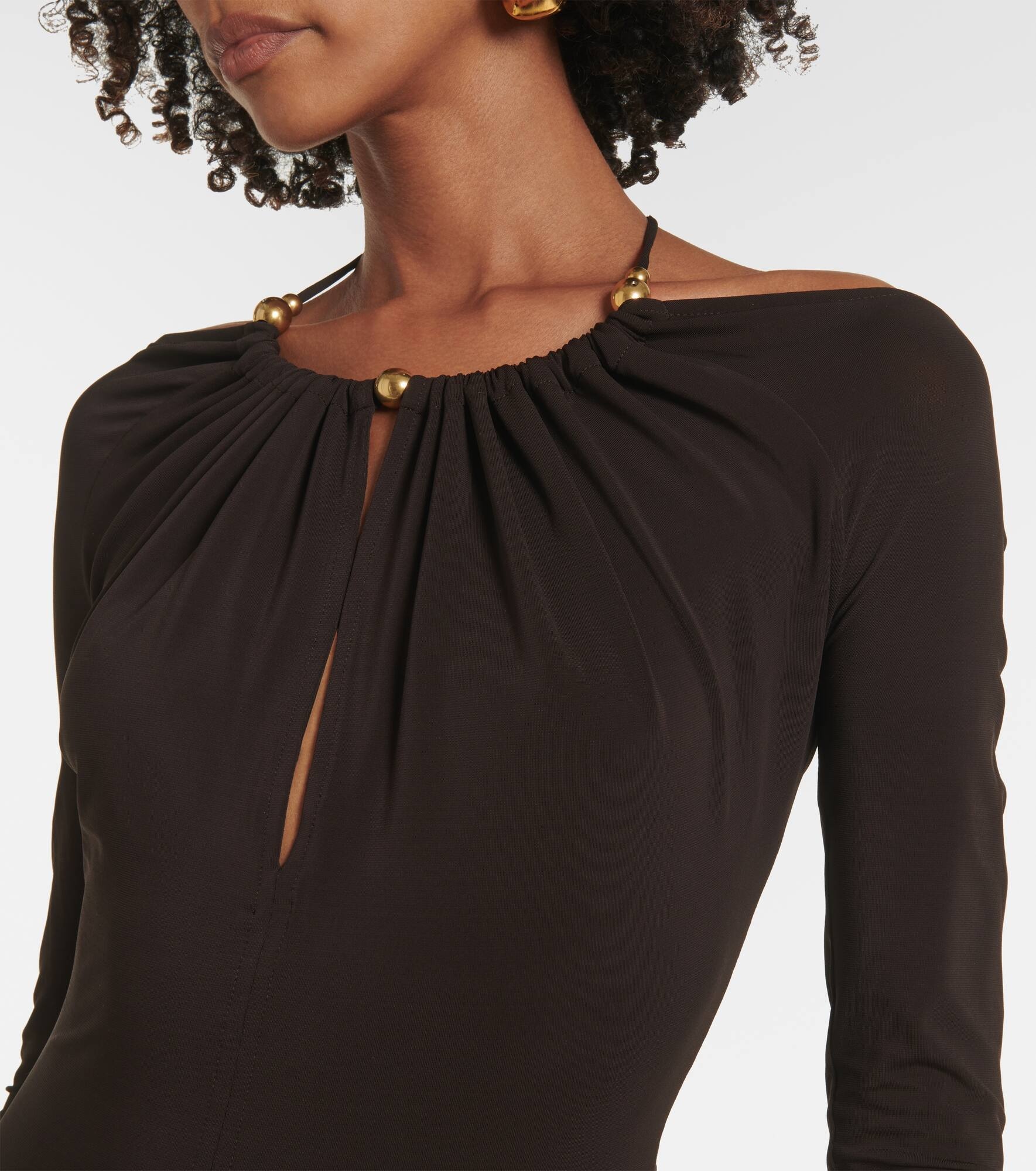 Off-shoulder midi dress - 4