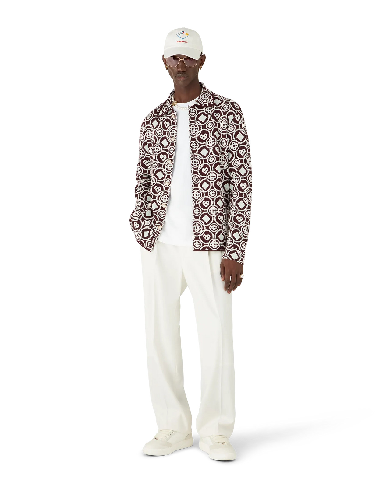 Monogram Cotton Knit Shirt | Casablanca Paris - 4