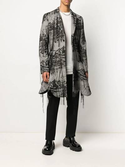 Comme des Garçons Homme Plus abstract pattern coat outlook