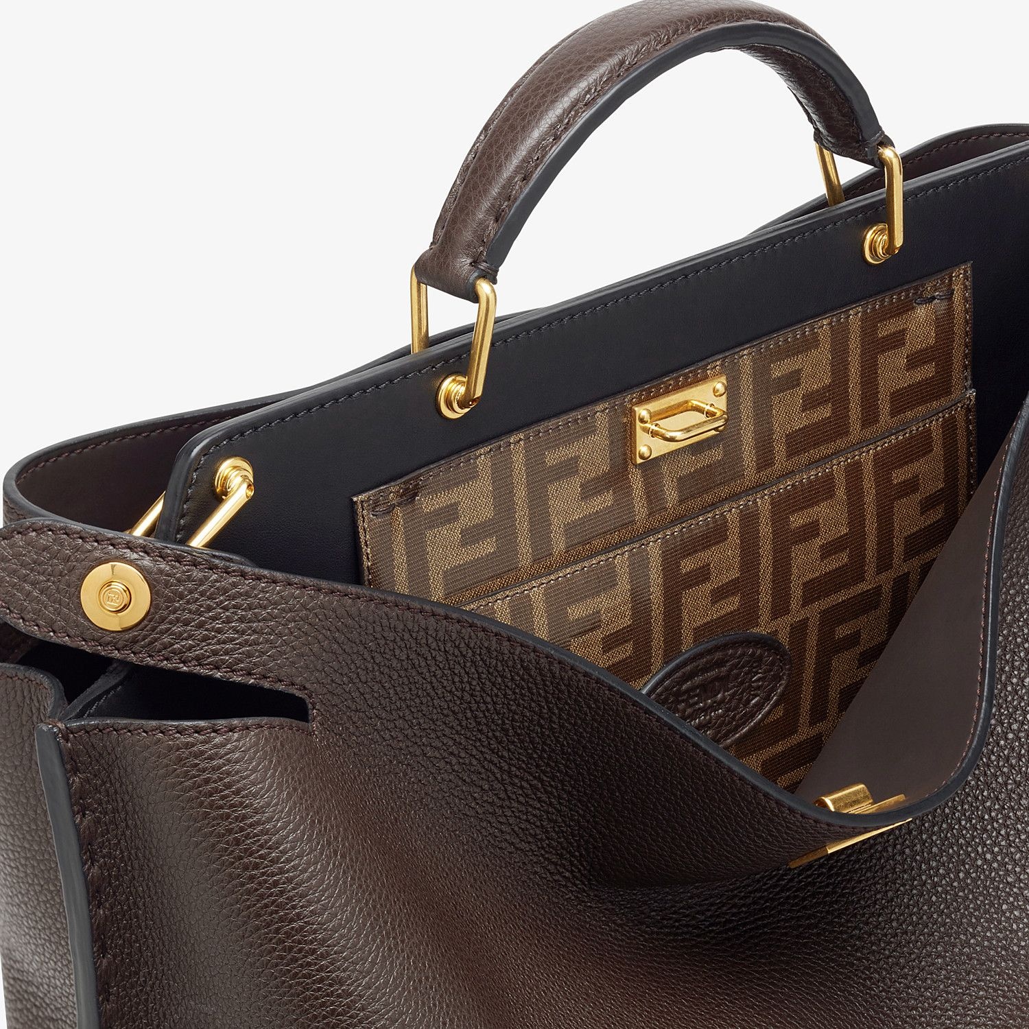 Brown leather bag - 5