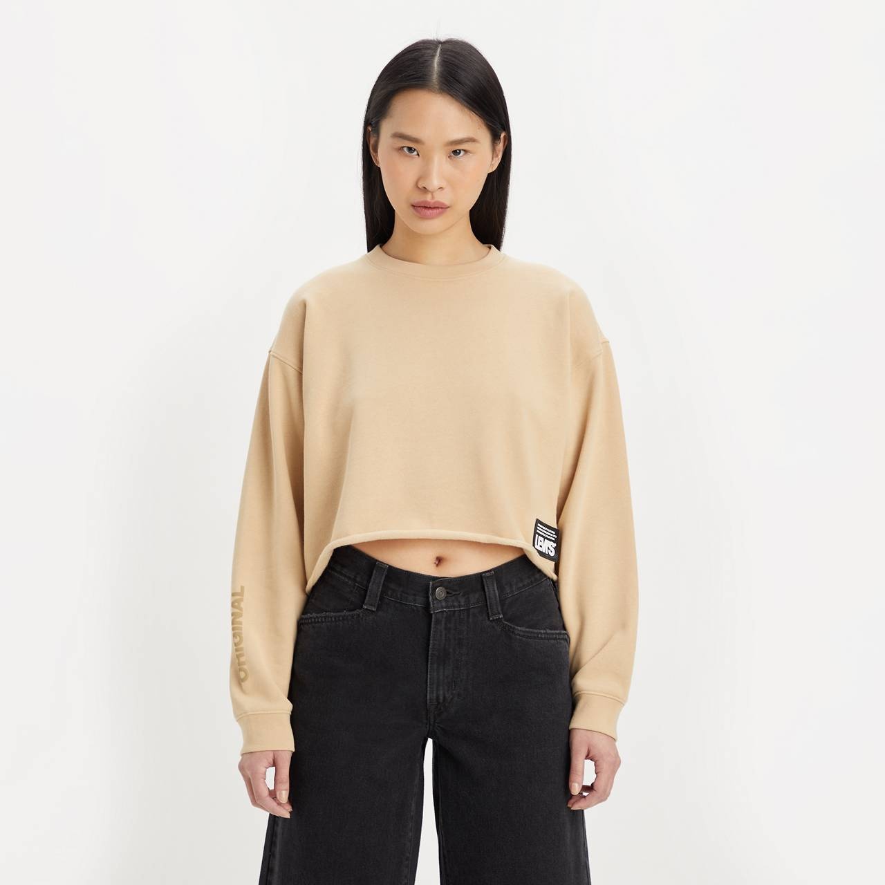 GRAPHIC CARLA RAW CUT CREWNECK SWEATSHIRT - 1