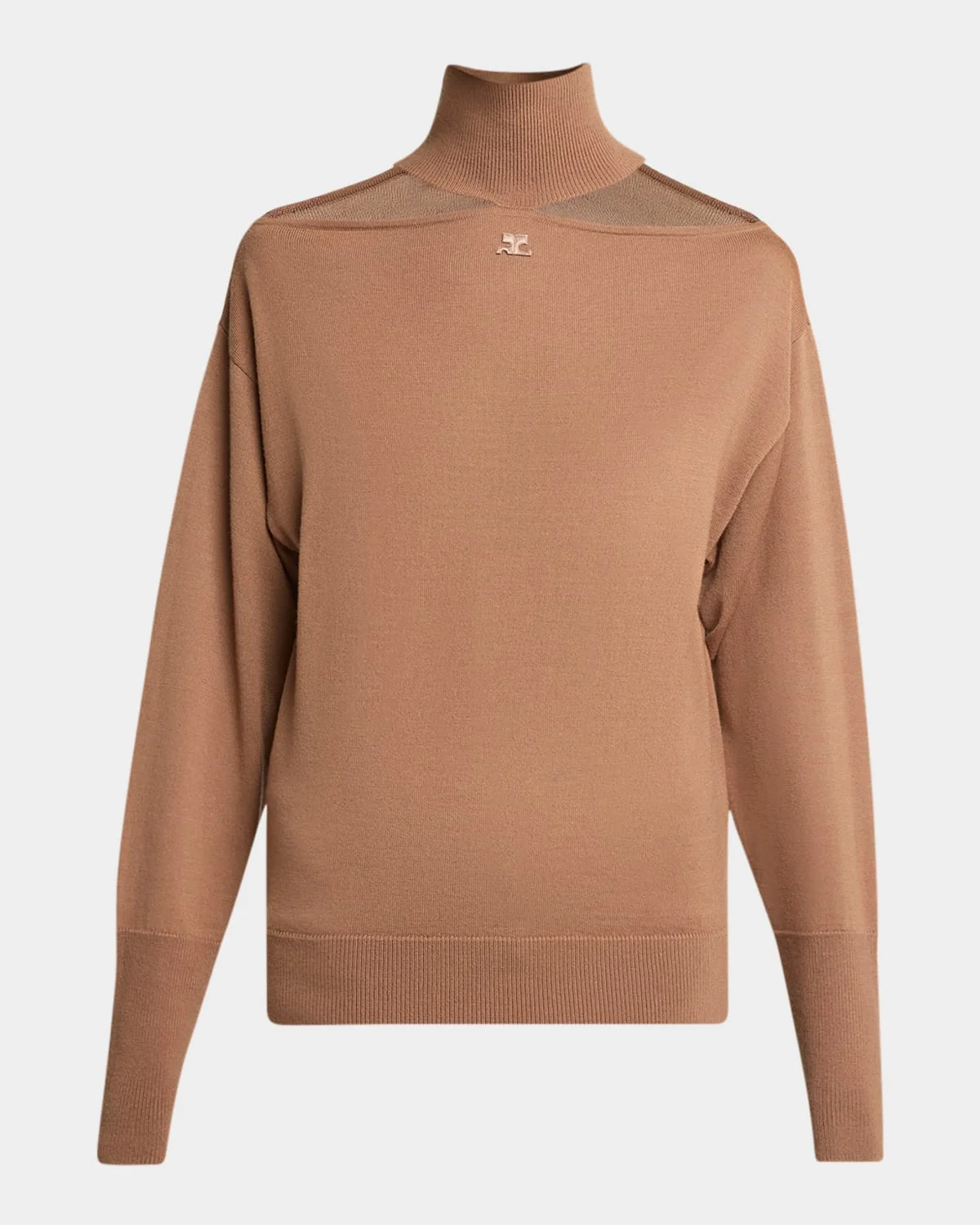 Logo Cut-Out Merino Wool Sweater - 1