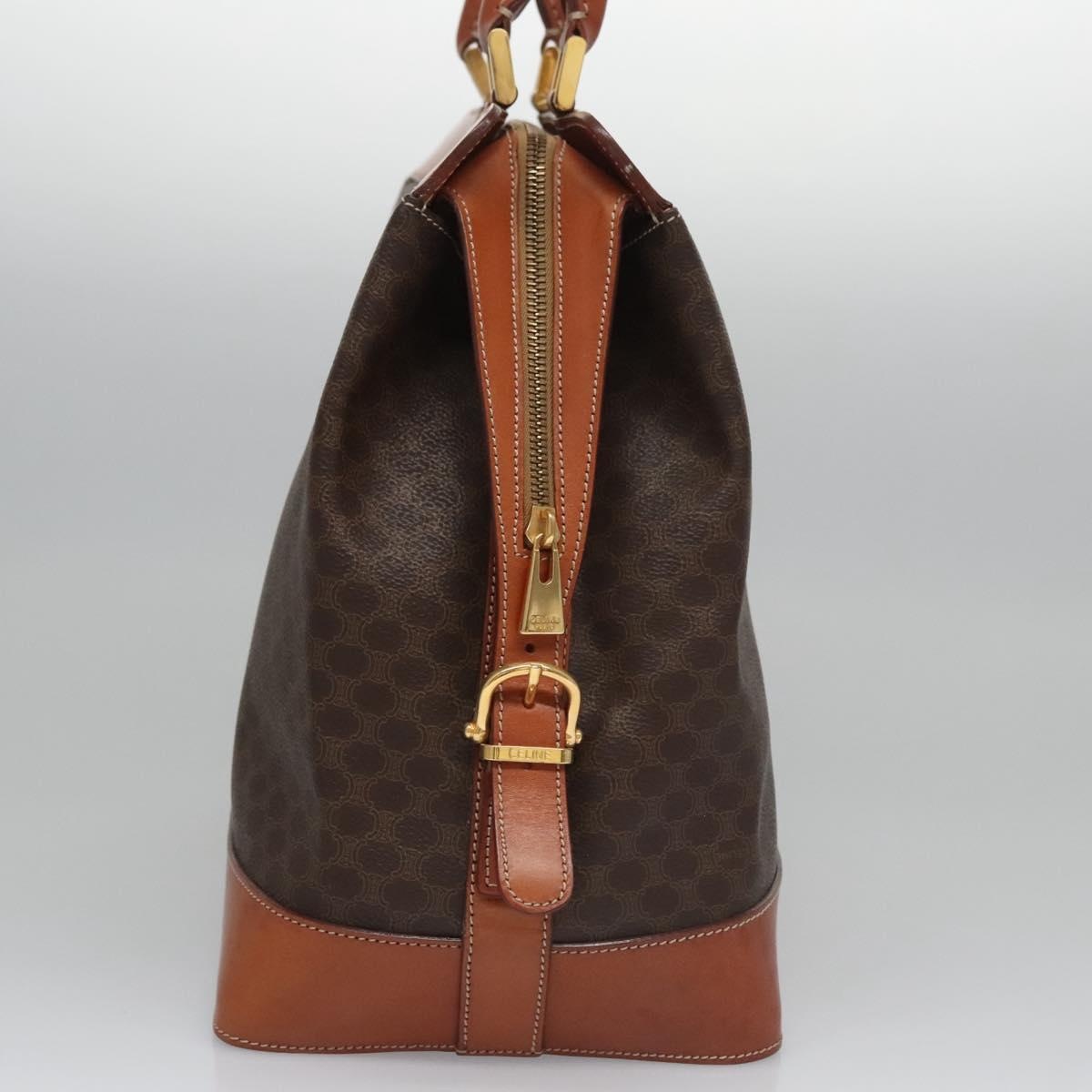 CELINE Macadam Canvas Hand Bag Pvc Leather Brown - 5