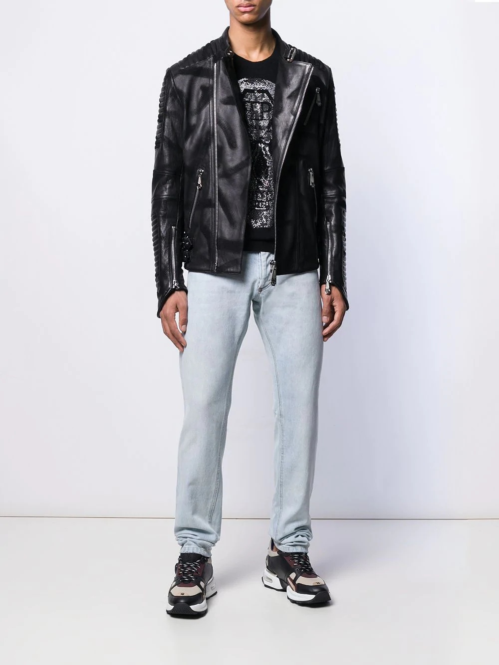 skull biker jacket - 2