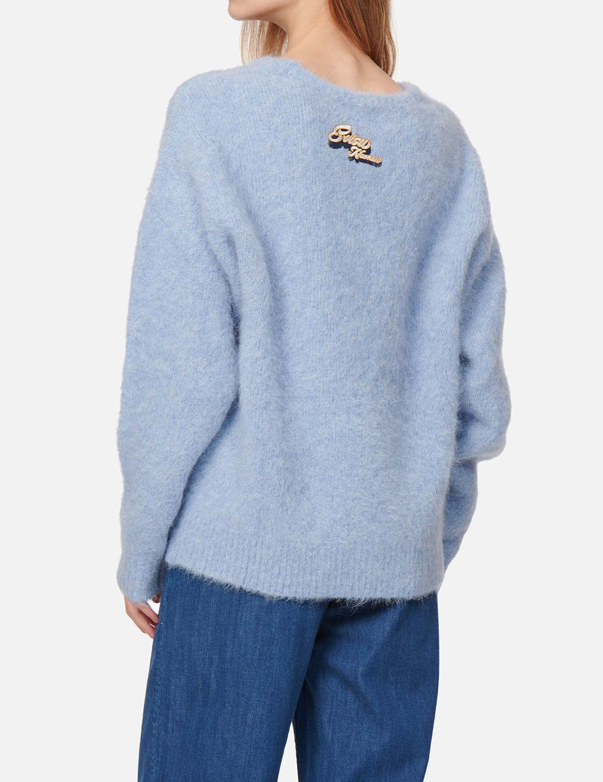 SEAGULL BADGE ALPACA SWEATER - 2