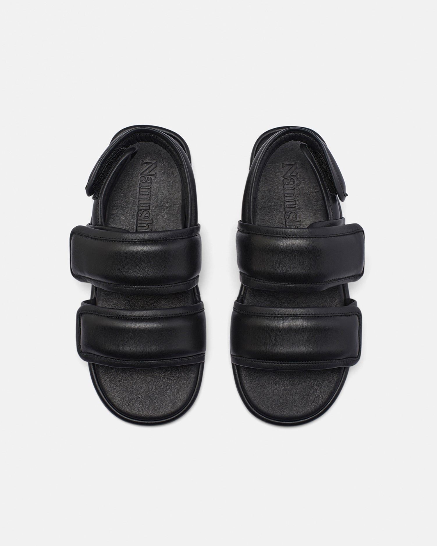 Rounded Toe Padded Flat Sandals - 2
