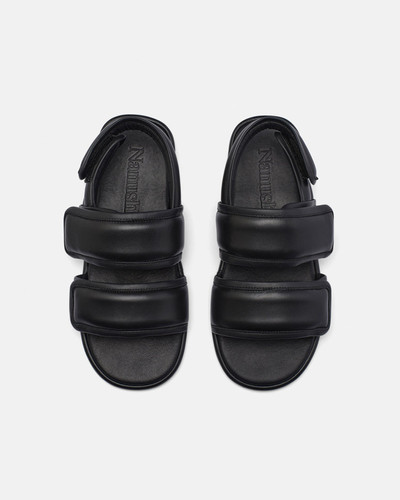 Nanushka TARRUS MENS - Rounded toe padded flat sandals - Black outlook